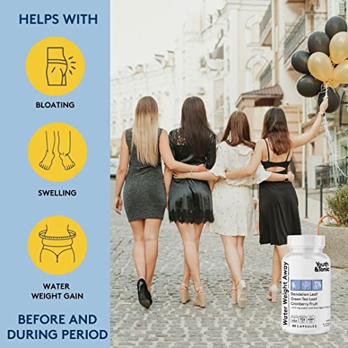 Youth & Tonic Natural Water Pills (90 Count) for Swelling Belly Bloating Youth & Tonic buy supplements canada