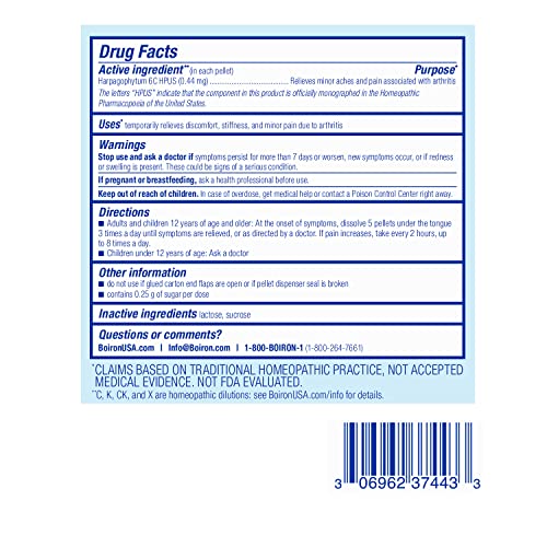 Boiron Harpagophytum 6C Homeopathic Medicine for Arthritis Pain Relief, Pain, Stiffness, Discomfort Boiron buy supplements canada