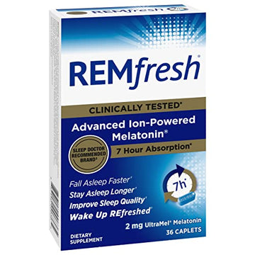 REMfresh 2mg Advanced Melatonin Sleep Aid Supplement (36 Caplets) REMfresh buy supplements canada