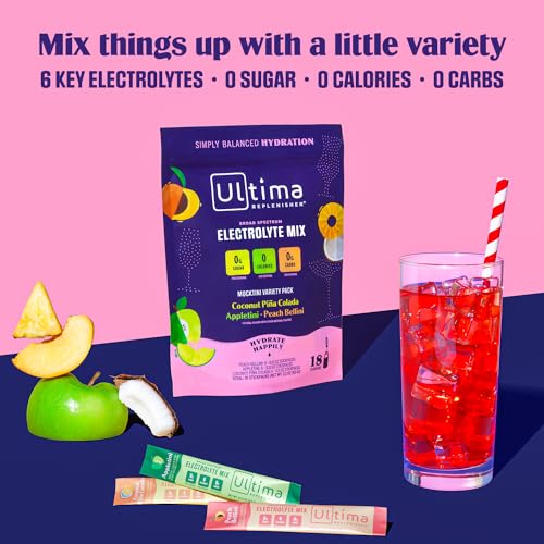 Ultima Replenisher Daily Electrolyte Drink Mix – Mocktini Variety, 18 Stickpacks – Hydration Ultima Replenisher buy supplements canada