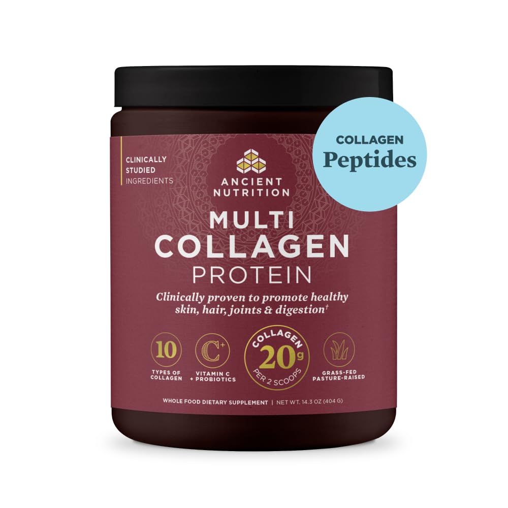 Ancient Nutrition Collagen Peptides Powder, Multi Collagen Protein, Women & Men, Vitamin C, Probiotics, Hydrolyzed Collagen Ancient Nutrition buy supplements canada