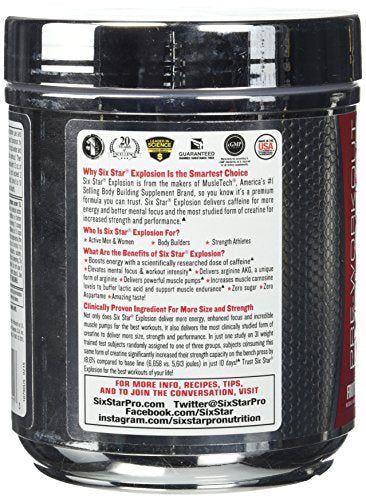 Six Star Pre-Workout Explosion, Fruit Punch, 0.45 Pound Six Star buy supplements canada