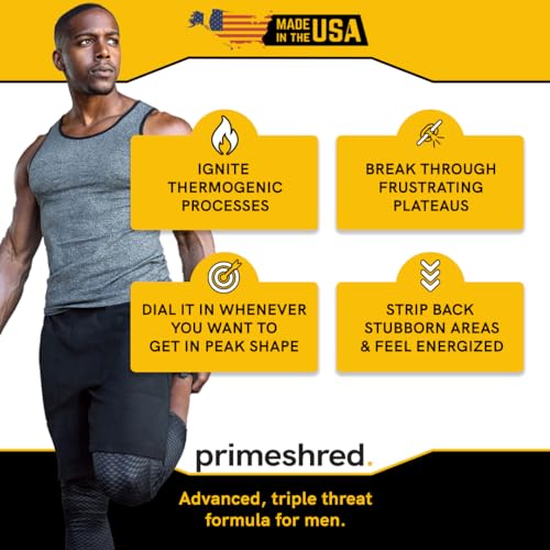 PrimeShred Fat Burner Pills for Men, Triple Action Weight Loss Supplement with Caffeine PrimeShred buy supplements canada
