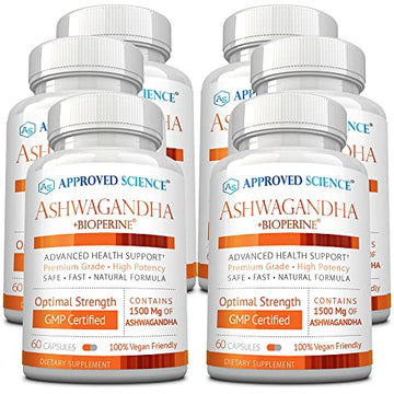 Approved Science® Ashwagandha 1500mg with Bioperine® and Ginger- Alleviate Sleepless Approved Science buy supplements canada