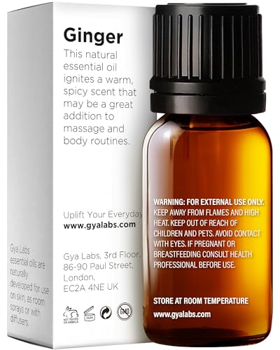 Gya Labs Ginger Oil for Comfort - Natural Ginger Essential Oil for Massage Oil - Ginger Oil Gya Labs buy supplements canada