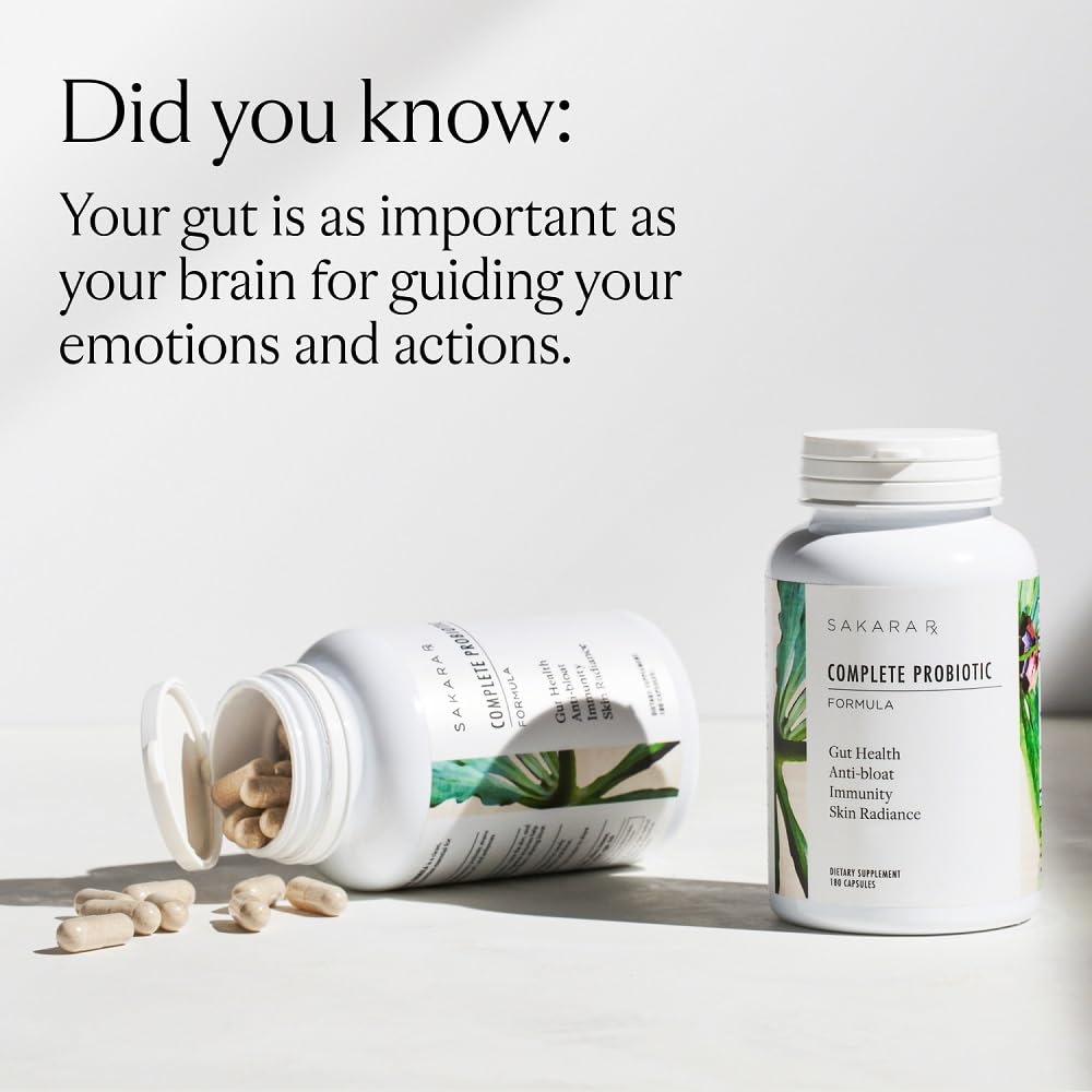 SAKARA Complete Probiotic - Prebiotics and Probiotics for Women Digestive Health Supplements, Supports Bloating, Immune System & Skin Radiance, Gut Health for Women with 3 Billion CFU's - 180 Capsules SAKARA buy supplements canada