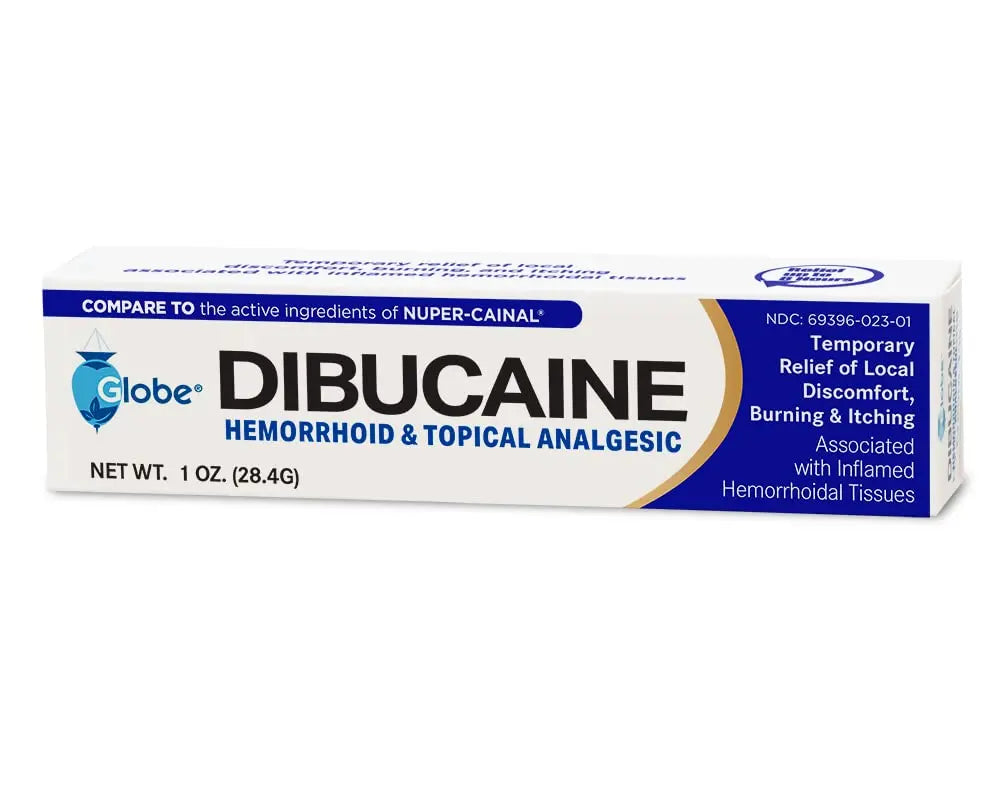 (3 Pack) Globe Dibucaine 1% Hemorrhoid Treatment Ointment - 1 Oz Rapid Numbing Relief, Hemorrhoid Treatment from Itch and Burn Globe buy supplements canada