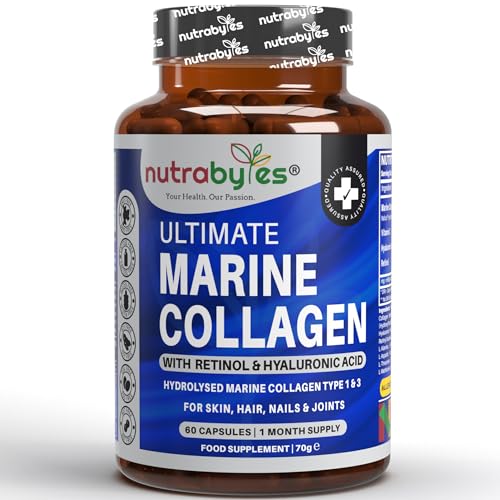 High Strength Marine Collagen with Hyaluronic Acid, Retinol and Vitamin C NUTRABYTES buy supplements canada