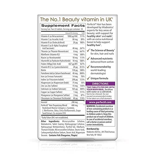 Perfectil Vitabiotics Plus Hair, 60 Count Perfectil buy supplements canada