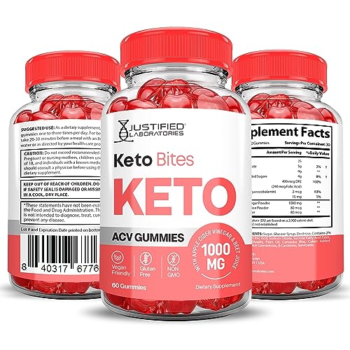 Justified Laboratories Keto Bites Keto ACV Gummies 1000MG Vegan Non GMO with Pomegranate Justified Laboratories buy supplements canada