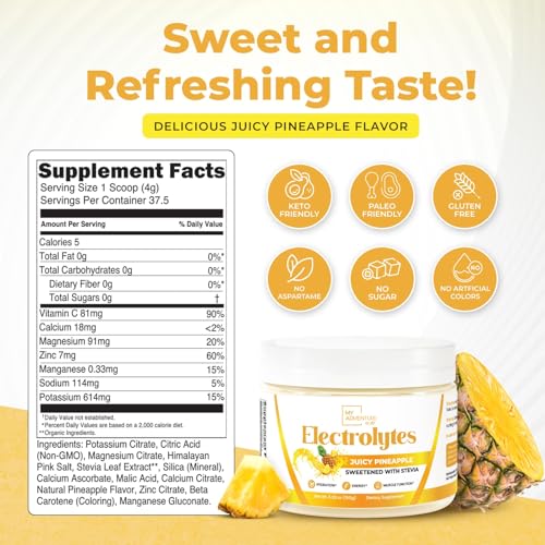 Keto Electrolytes Powder No Sugar -  Made In The USA Electrolyte Mix My Adventure to Fit buy supplements canada