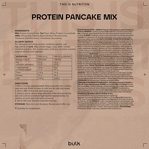 Bulk High Protein Pancake Mix, Butterscotch, 500 g Bulk buy supplements canada