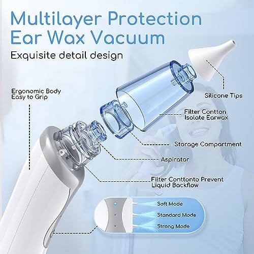 Ear Vacuum Wax Remover, Ear Wax Removal with 8 Pcs Ear Pick, Ear Wax Girug buy supplements canada