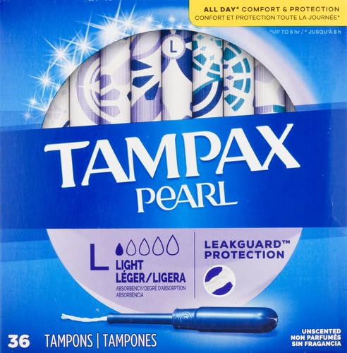 Tampax Pearl Plastic Tampons, Light Absorbency, Unscented, 36 Count (Pack of 2) (72 Total Count) Procter & Gamble buy supplements canada