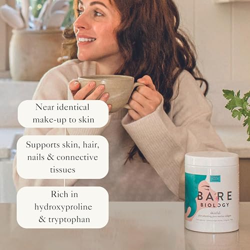 Bare Biology Collagen Powder, 300g/60 Servings - Skinful Pure Marine Collagen Supplement for Skin Bare Biology buy supplements canada