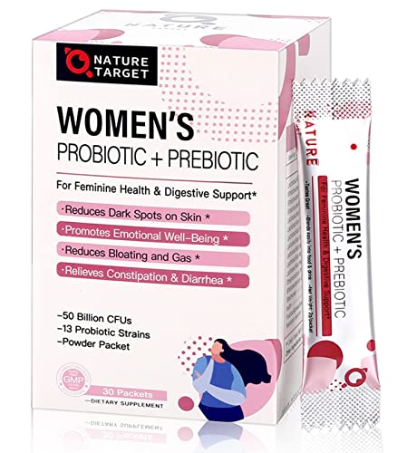 Probiotics for Women Probiotic Powder Supplement - Prebiotics and Probiotics for Weight Loss NATURE TARGET buy supplements canada