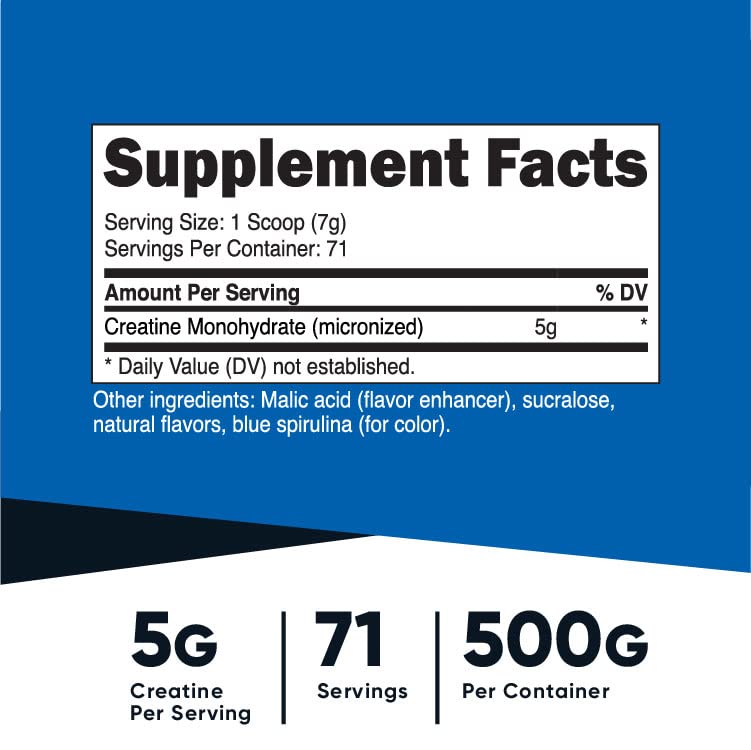 Nutricost Creatine Monohydrate Powder (Blue Raspberry), 500 Grams (1.1 LBS) Nutricost buy supplements canada