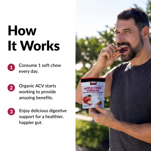 Force Factor Organic Apple Cider Vinegar Soft Chews for Digestion and Metabolism Support Force Factor buy supplements canada