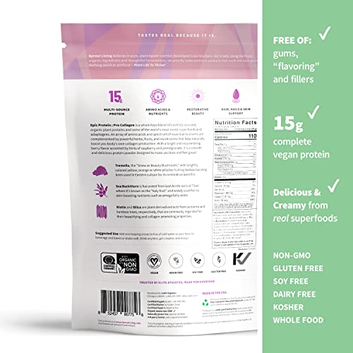 Sprout Living Epic Protein, Plant Based Protein & Superfoods Powder, Pro Collagen, Sprout Living buy supplements canada