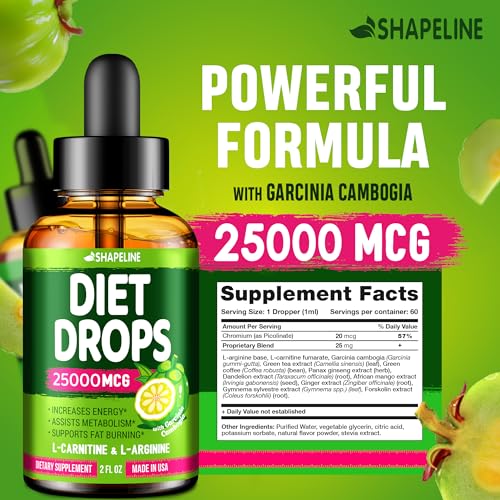 (Pack of 2) Weight Loss Drops - Made in USA - Appetite Suppressant for Women & Men SHAPELINE buy supplements canada