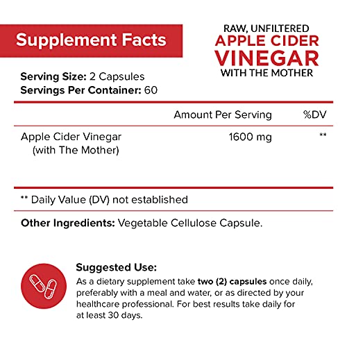 Apple Cider Vinegar Capsules with The Mother - 120 Vegan ACV Pills NutriFlair buy supplements canada