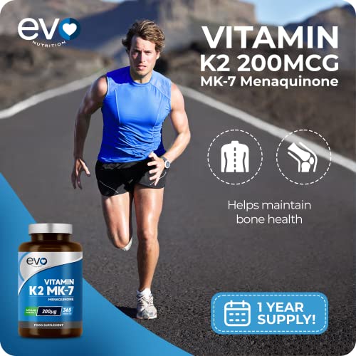 EVO NUTRITION Vitamin K2 MK-7 200mcg | 365 Vegetarian and Vegan Tablets EVO NUTRITION buy supplements canada
