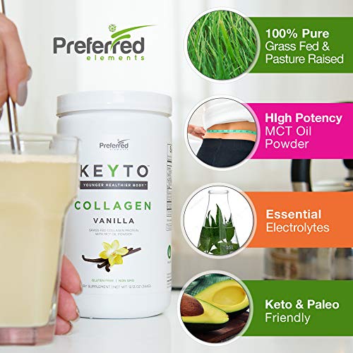 Keto Collagen Protein Powder with MCT Oil – Keto and Paleo Friendly Grass Fed Preferred Elements buy supplements canada