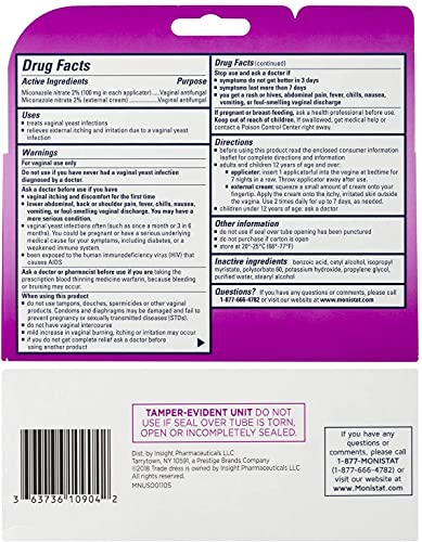 MONISTAT 7-Dose Treatment For Women, 7 Disposable Applicators & External Itch Cream, (Pack of 1) Monistat buy supplements canada