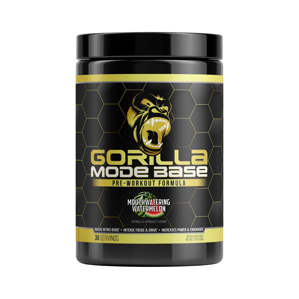 Gorilla Mode Base Pre Workout - Raises Nitric Oxide · Intense Focus & Drive · Endurance Gorilla Mind buy supplements canada