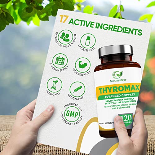 Natures Zest Thyroid Support Supplement for Women & Men - 120 Vegan Capsules Natures Zest buy supplements canada