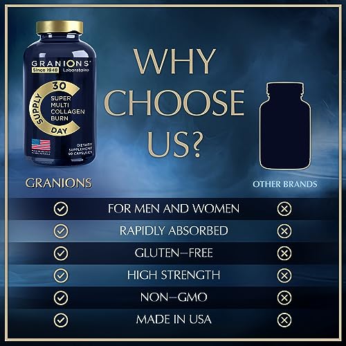Thermogenic Hydrolyzed Collagen Burn - Hyaluronic Acid, Vitamin C, Multi Collagen Complex Granions buy supplements canada