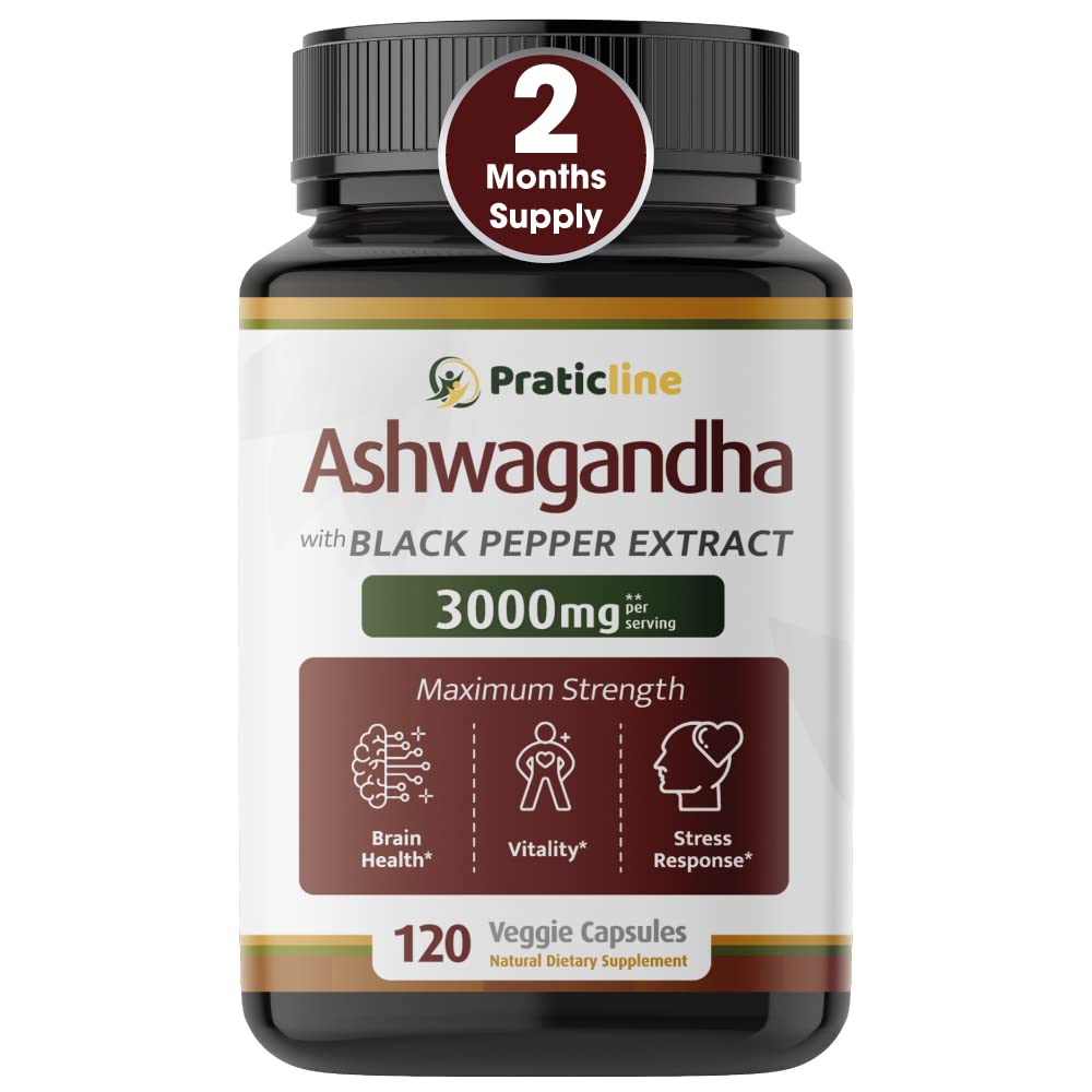 PRATIC LINE Ashwagandha Capsules 3,000 mg - 120 Vegan Cap Made with Organic PRATIC LINE buy supplements canada