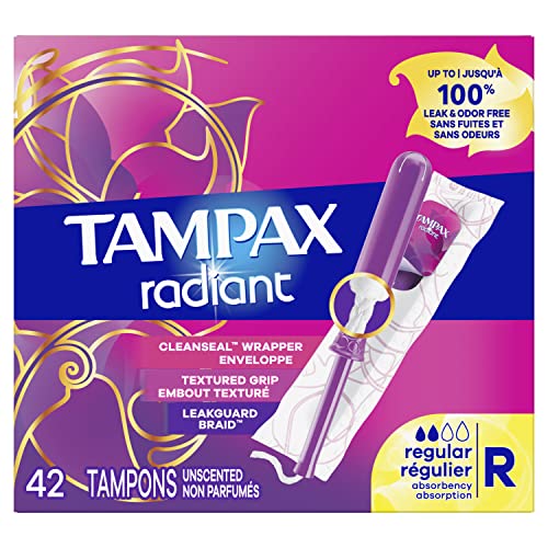 Tampax Radiant Tampons 42 R 2.7X 3/4/ 42ct, Pink and Blue Tampax buy supplements canada