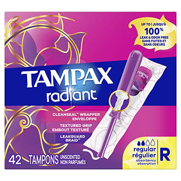 Tampax Radiant Tampons 42 R 2.7X 3/4/ 42ct, Pink and Blue Tampax buy supplements canada