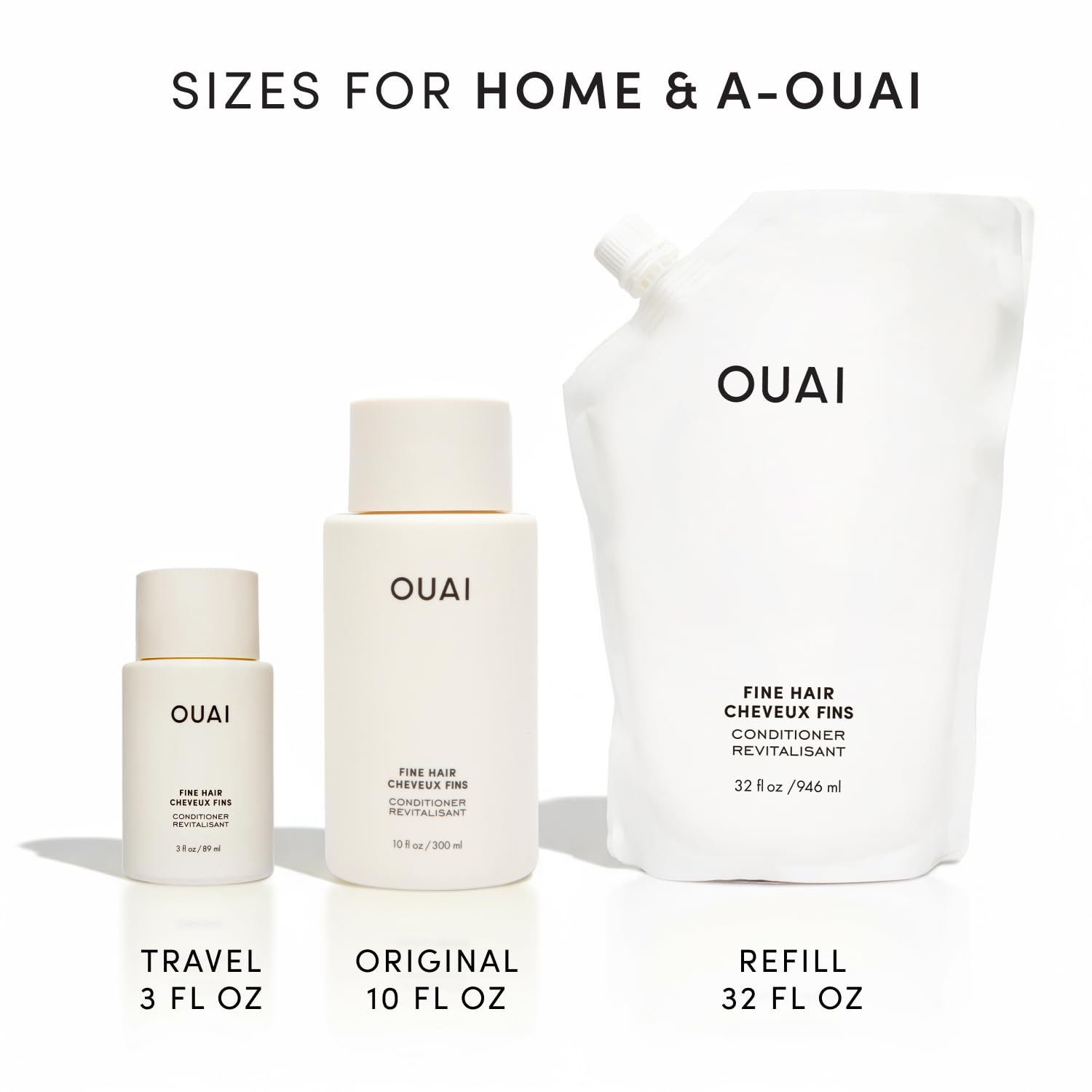 OUAI Fine Hair Conditioner - Volumizing Conditioner for Fine Hair Made with Keratin, Biotin and Chia Seed Oil - Adds Softness, Bounce and Volume - Free from Parabens, Sulfates, and Phthalates (10 Oz) OUAI buy supplements canada