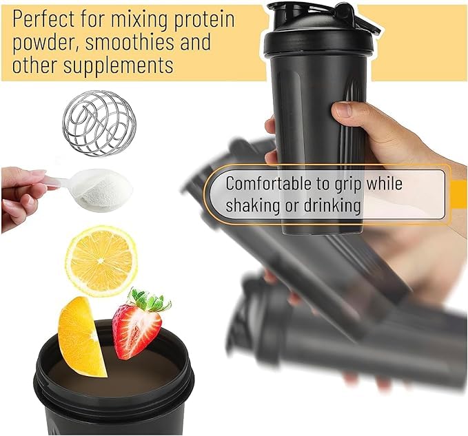 Shaker Bottle 12oz Protein Shaker Plastic Bottle for Pre & Post workout with Twist and Lock Generic buy supplements canada