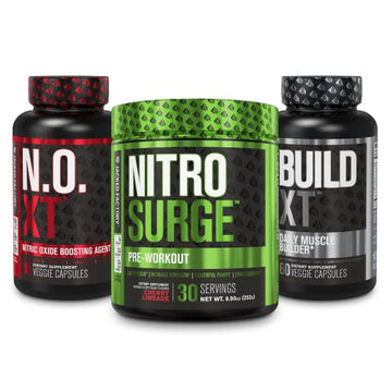Jacked Factory Nitrosurge Pre Workout, N.O. XT Nitric Oxide Supplement & Build-XT Daily Jacked Factory buy supplements canada