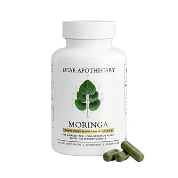 Moringa Oleifera Capsules 800mg - Pure Leaf Powder Superfood with Antioxidants Vitamins Minerals Amino Acids - Energy Immune Support Green Supplement for Men Women Dear Apothecary buy supplements canada