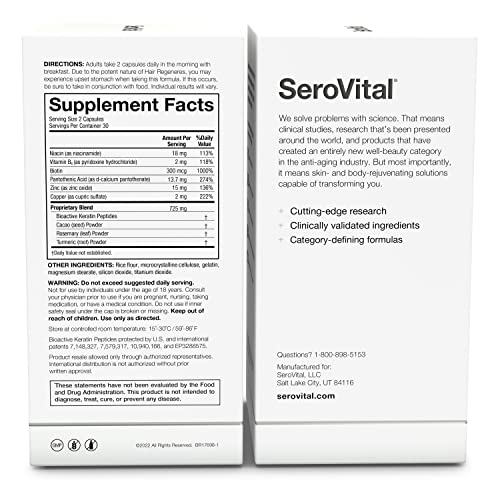 SeroVital Hair Regeneres - Formulated For Women Seeking Enhanced Hair Growth Serovital buy supplements canada