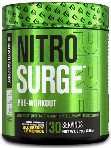 NITROSURGE Pre Workout Supplement - Endless Energy, Instant Strength Gains Jacked Factory buy supplements canada