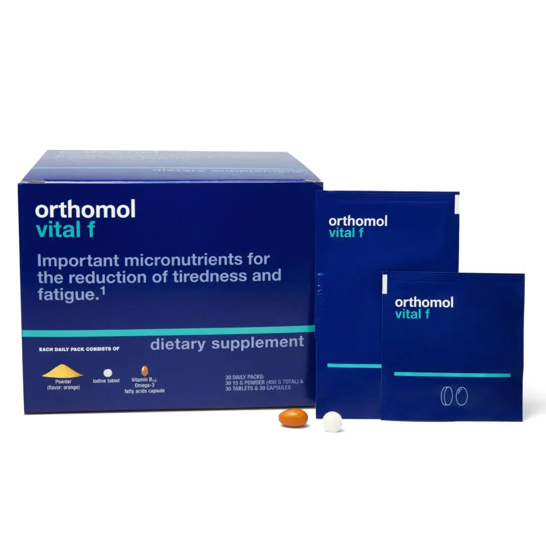 Orthomol Vital F Powder & Tablet Packet, Women's Multivitamin, 30-Day Supply, Vitamins A, B, C, D, E, K, Calcium, Iodine, Omega-3… Orthomol buy supplements canada