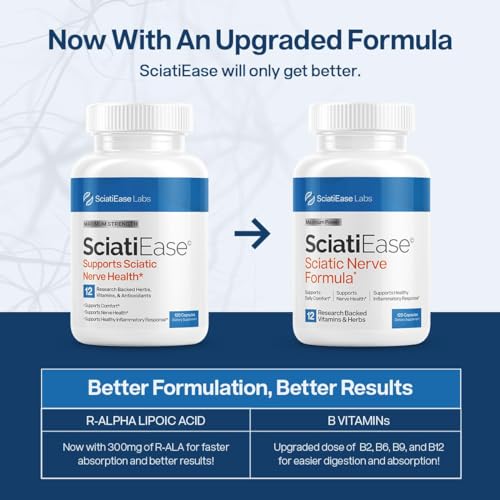 SciatiEase Sciatic Nerve Health Support - Sciatic Nerve Supplement with Pea, Vitamin B SciatiEase buy supplements canada