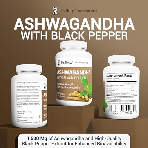 Dr. Berg Ashwagandha Capsules 1500mg - Includes Organic Ashwagandha Root Dr. Berg Nutritionals buy supplements canada