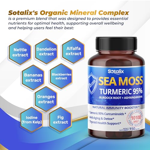 Sotalix Sea Moss Capsule 10100mg with Ashwagandha, Burdock Root, Bladderwrack SOTALIX SUPPLEMENT buy supplements canada