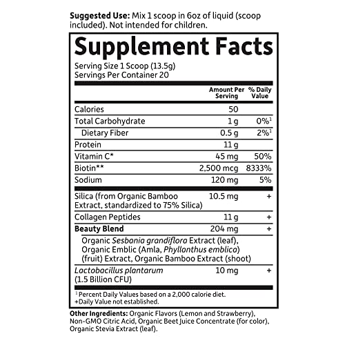 Garden of Life Grass Fed Collagen Beauty - Strawberry Lemonade, 20 Servings - Collagen Garden of Life buy supplements canada