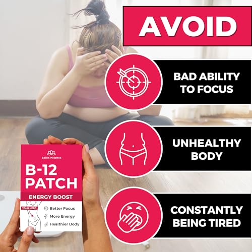 B12 Patches (Pack of 36) - 100% Natural Vitamin Patches for Women, Energy, Focus & Body Spirit Patches buy supplements canada