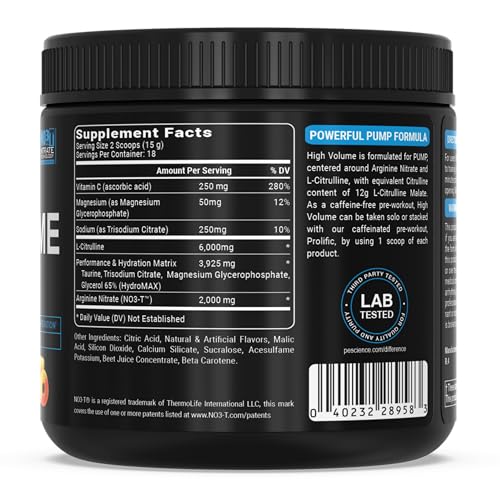 PEScience High Volume Nitric Oxide Booster Pump Pre Workout Powder, Sour Peach Candy PEScience buy supplements canada