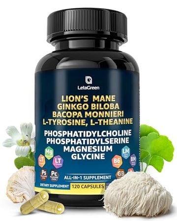 LetaGreen Organic Lions Mane Supplement Capsules - 120 Real Mushrooms Lion's Mane LetaGreen buy supplements canada