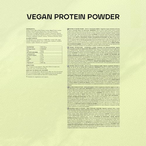 Bulk Vegan Protein Powder, White Chocolate Coconut, 1 kg, New & Improved Formula, 28 Servings Bulk buy supplements canada