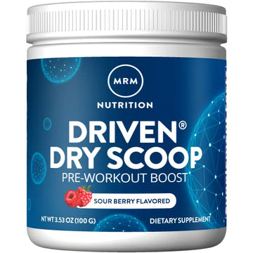 MRM Nutrition Driven Dry Scoop Pre-Workout Powder| Sour Berry Flavored| Pure Ingredients MRM buy supplements canada